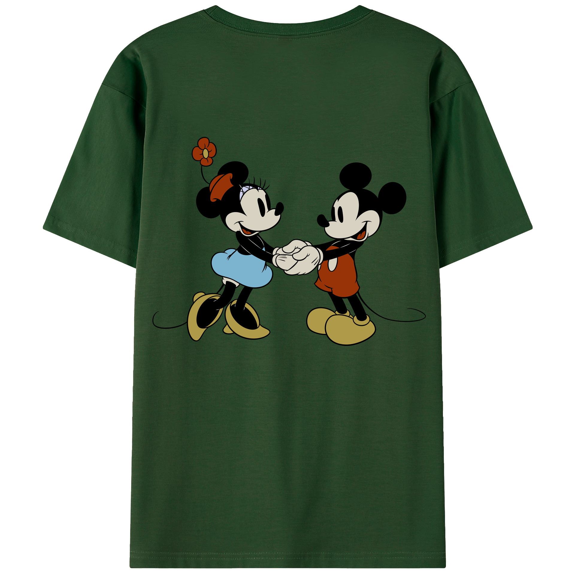 （画像用） ミッキーマウス Mickey Mouse 綿100％半袖Tシャツ（背面プリント）